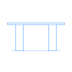 Furniture Desks Marisa Desk Outline Icon Svg Set, Free Vectors File